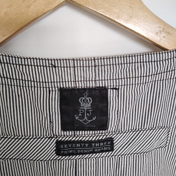 Pepe jeans London sleeveless stripped black and white button down top - Picture 8 of 9